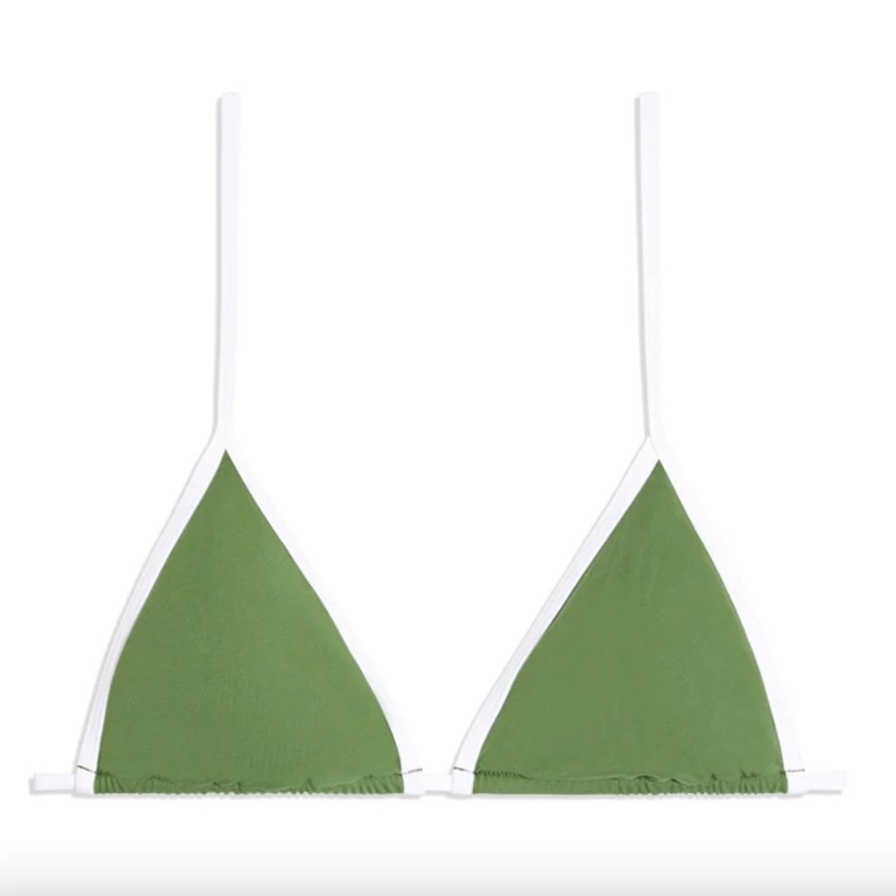 WEWOREWHAT Binding Cooper Triangle Bikini Top Small